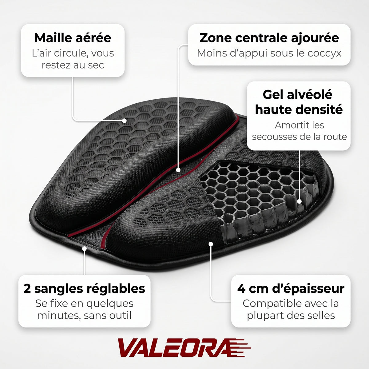 VALEORA Coussin Conducteur 100%Gel