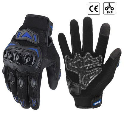 Gants de moto tactiques tactiles avec protection des articulations CE