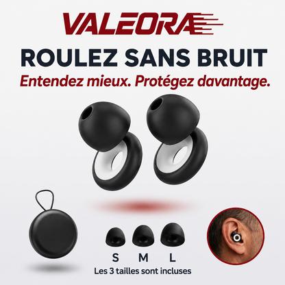 Bouchons d'oreilles en silicone réutilisables pour moto