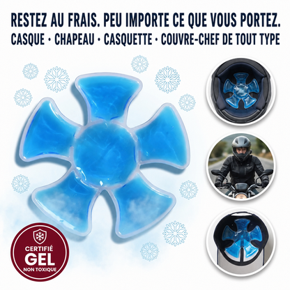 Coussin de refroidissement en gel pour casque moto - gel certifié non toxique