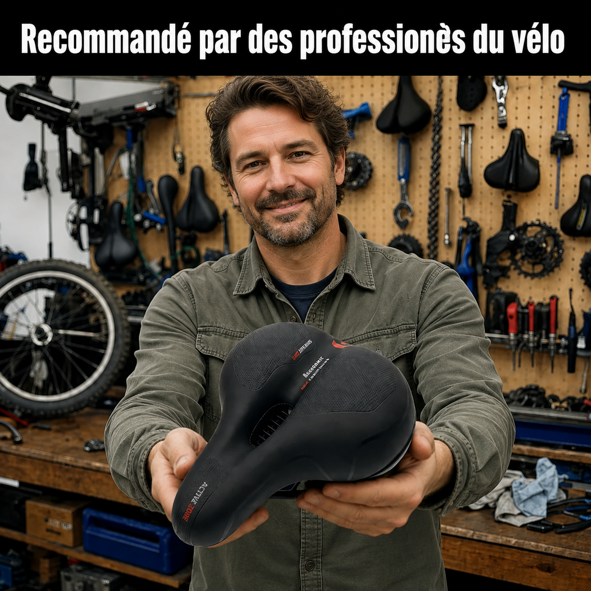 Selle de Vélo 100% Gel – Confort Ultime H/F | Valeora