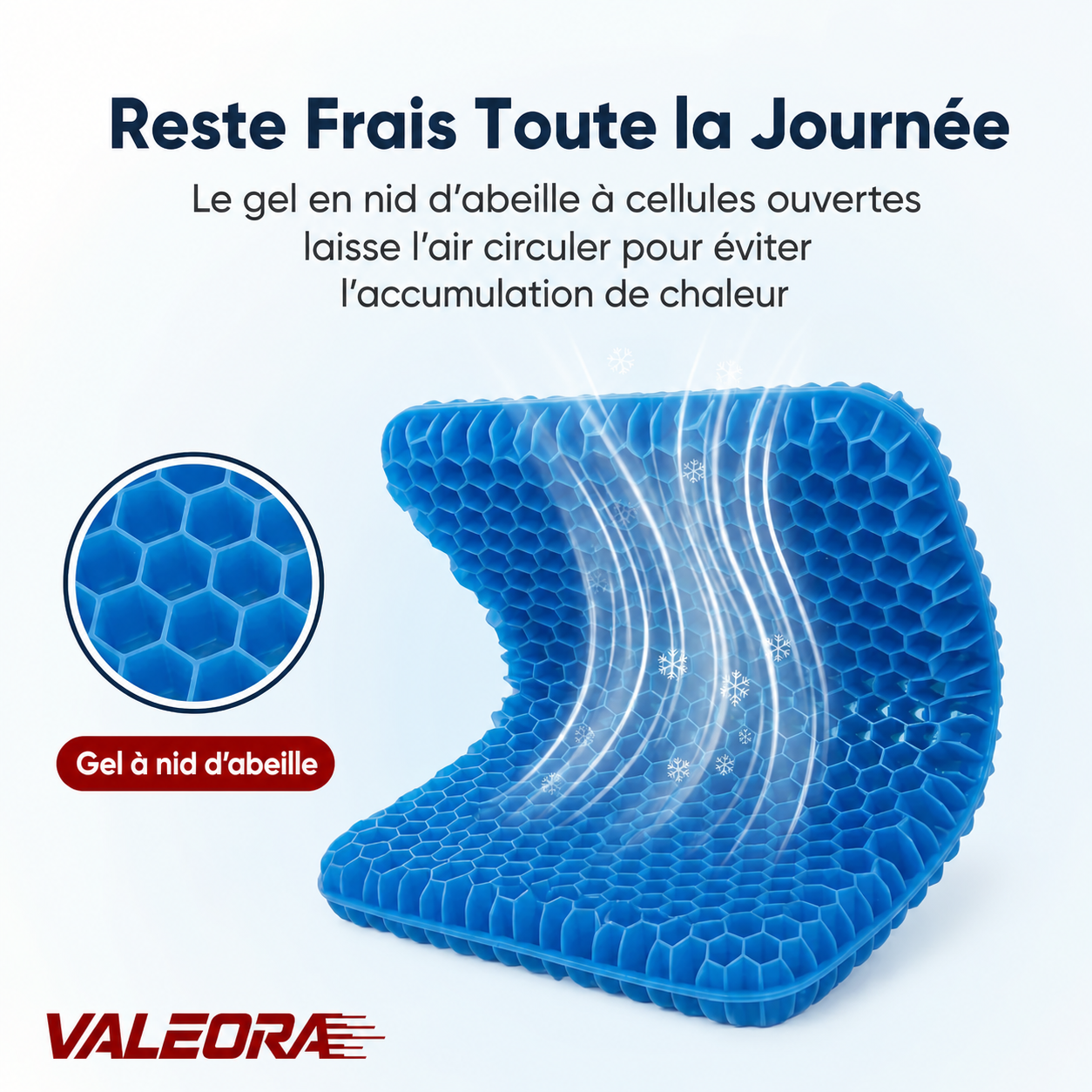 Coussin de Siège 100% Gel