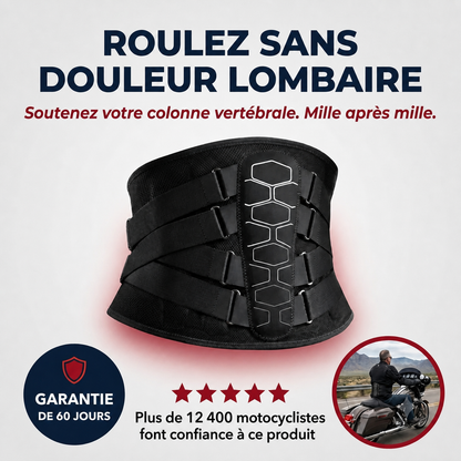 Ceinture Lombaire Rider - Soutien Dorsal pour Motards