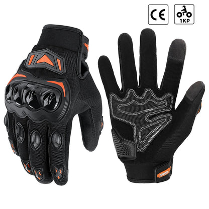 Gants de moto tactiques tactiles avec protection des articulations CE